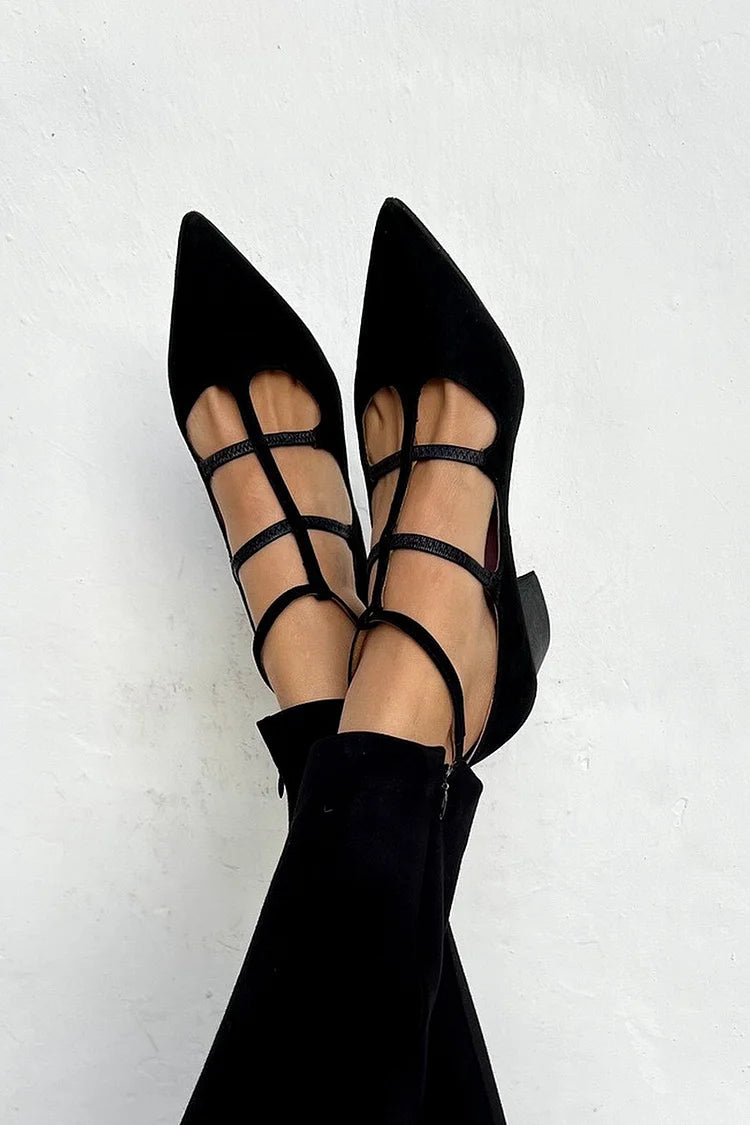 Deborah | Chic Strappy Pointed Flats