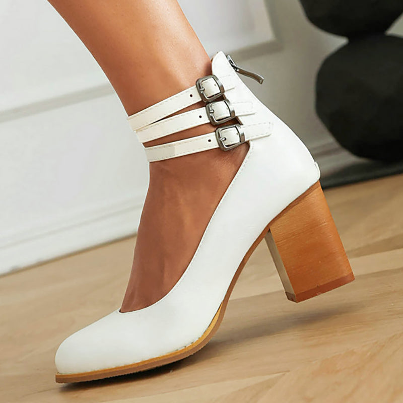 Elisa™ | Smooth Heeled Sandals