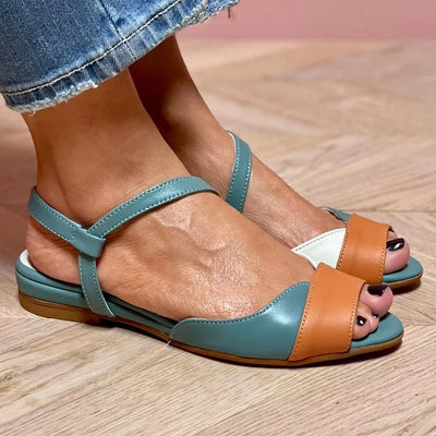 Alessia | Elegant Tricolor Open-Toe Sandals for a Sophisticated Look