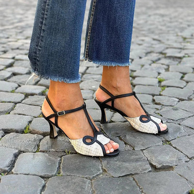 ISABELLA | MEDIUM HEEL SANDALS IN RETRO STYLE