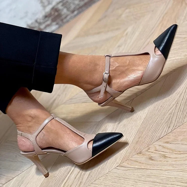 VALENTINA | BICOLOR DECOLLETE WITH STRAP