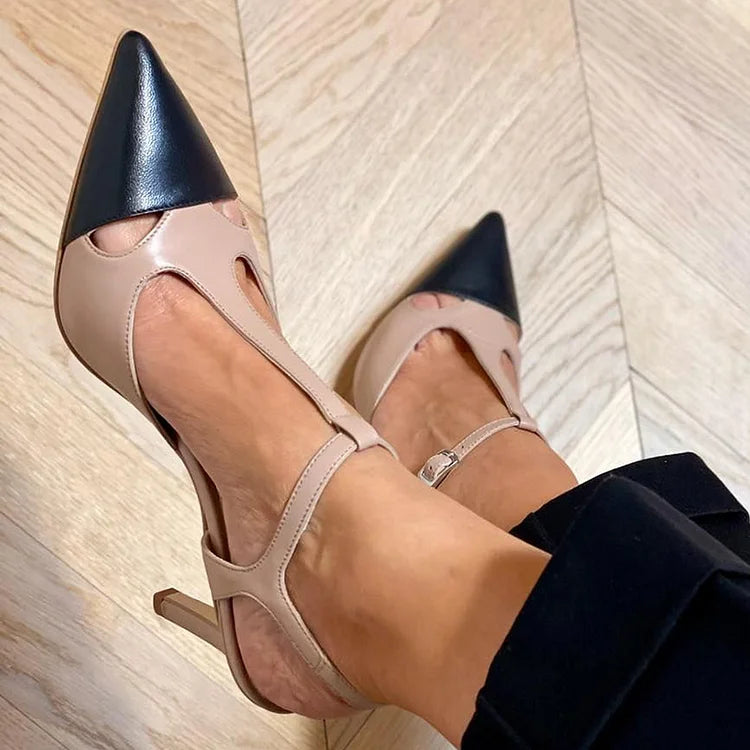 VALENTINA | BICOLOR DECOLLETE WITH STRAP