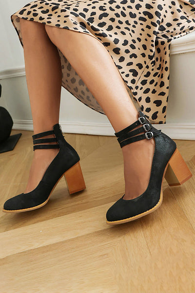 Elisa™ | Smooth Heeled Sandals