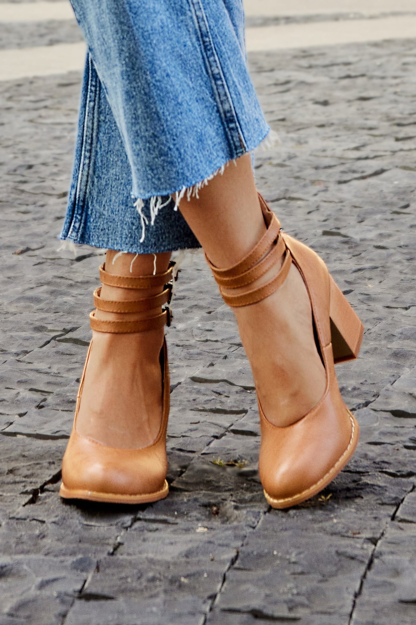 Elisa™ | Smooth Heeled Sandals