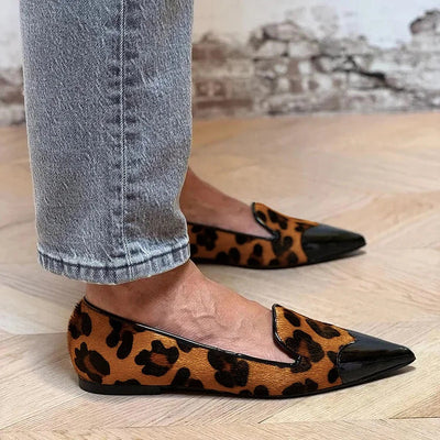Erin | Elegant Animal Print Ballet Flats