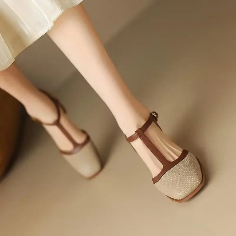 Hazel | Medium Heel Mary Janes Isava