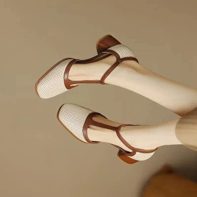Hazel | Medium Heel Mary Janes Isava