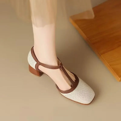 Hazel | Medium Heel Mary Janes Isava