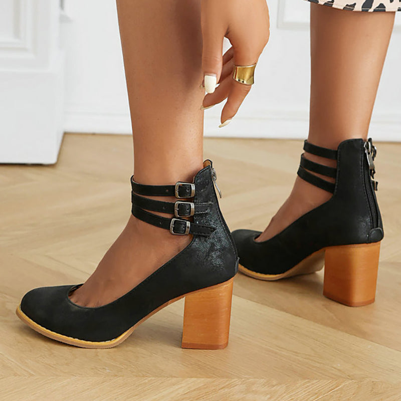 Elisa™ | Smooth Heeled Sandals