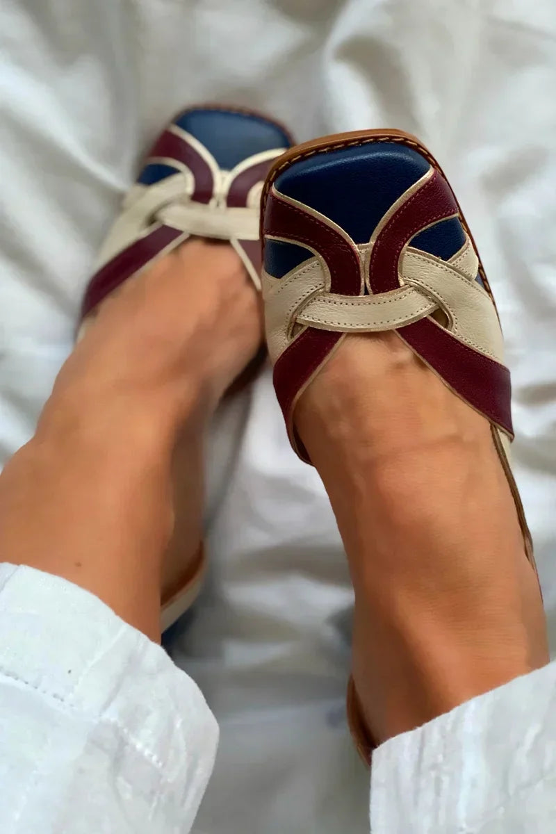 Amara | Three-Tone Slip-On Flats