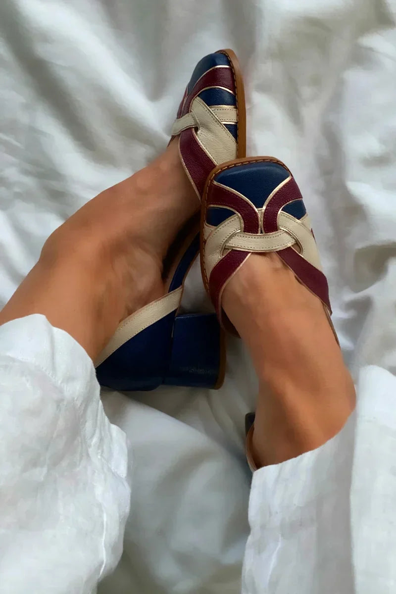 Amara | Three-Tone Slip-On Flats