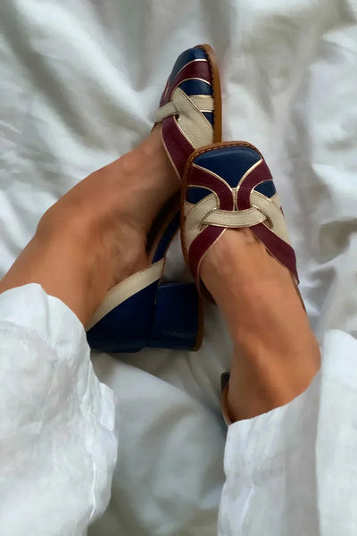 Amara | Three-Tone Slip-On Flats