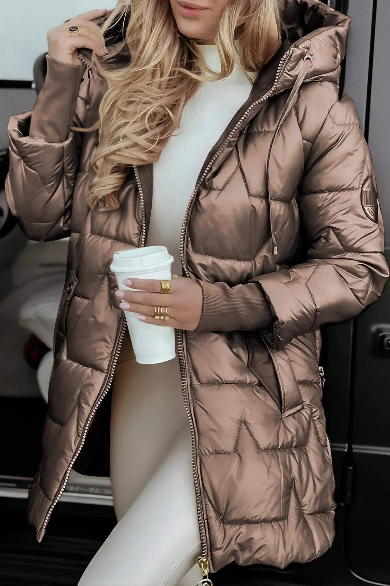 Frances | Long Wrap Puffer Jacket