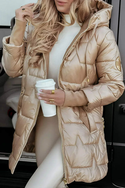 Frances | Long Wrap Puffer Jacket