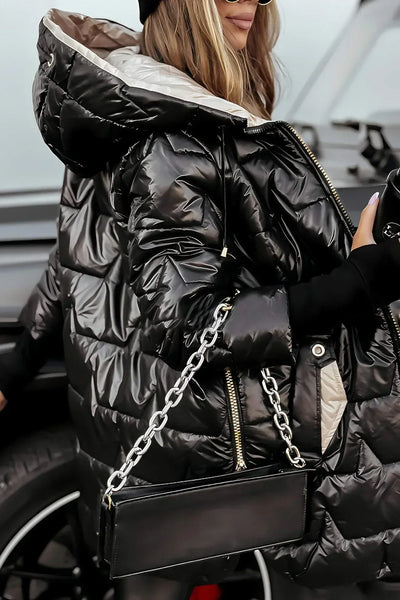 Frances | Long Wrap Puffer Jacket