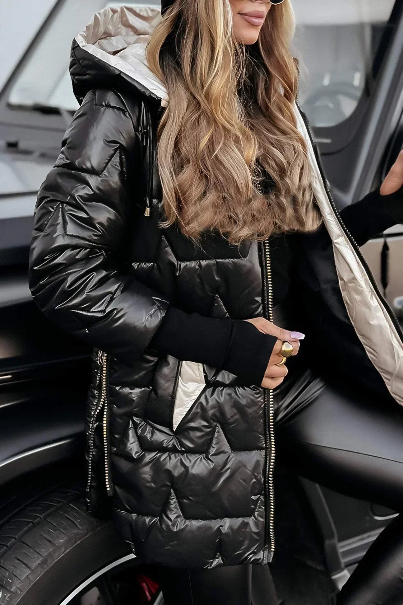 Frances | Long Wrap Puffer Jacket