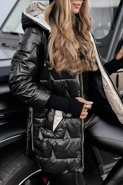 Frances | Long Wrap Puffer Jacket