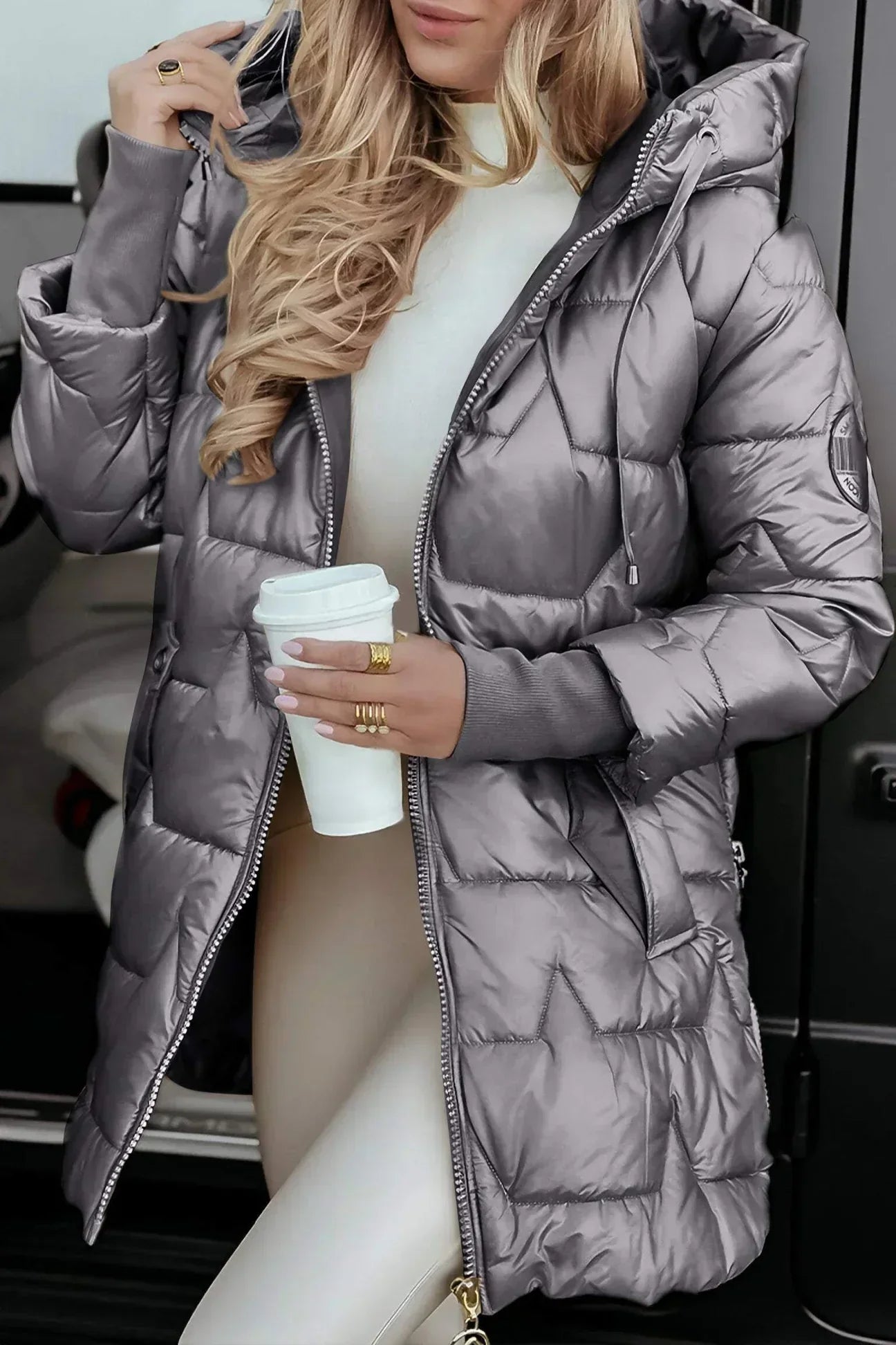 Frances | Long Wrap Puffer Jacket